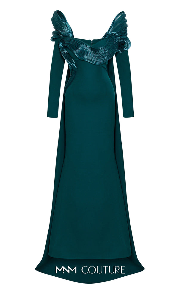 MNM Couture 2773: Sweetheart neckline evening dress crafted from sleek crepe with column design for formal events. | Couture Shop LA