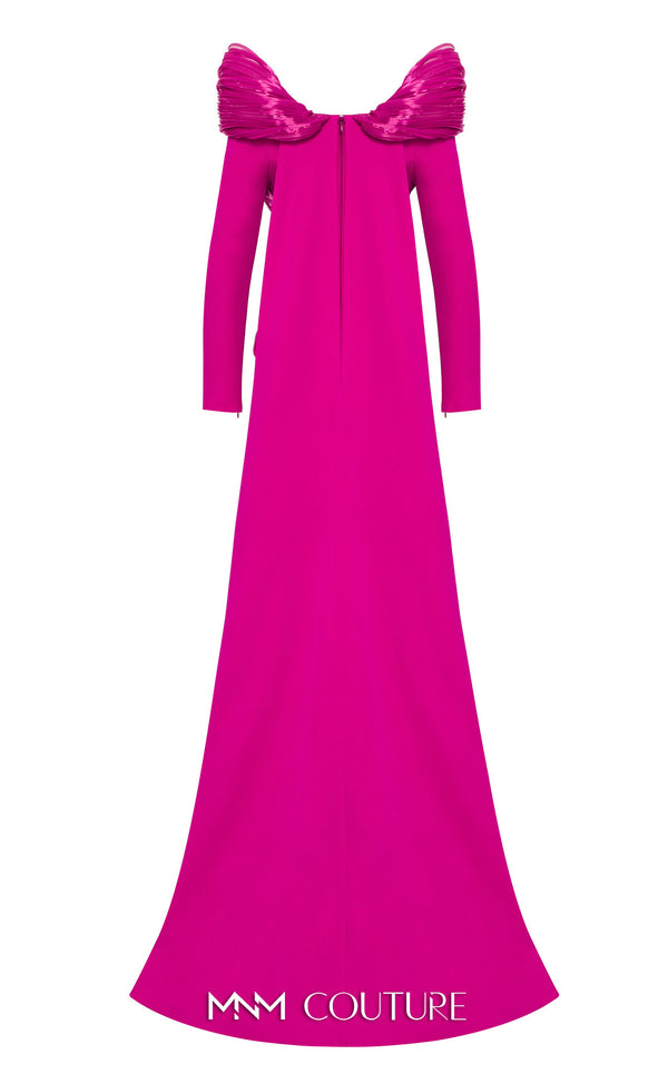 MNM Couture 2773: Sweetheart neckline evening dress crafted from sleek crepe with column design for formal events. | Couture Shop LA