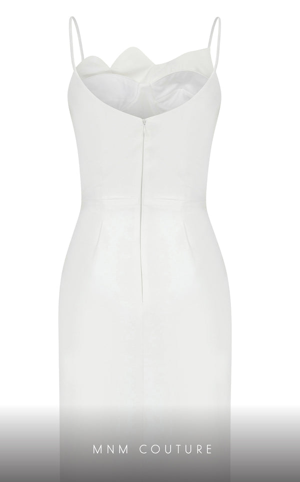 MNM Couture E0039 crepe dress with corset and pencil skirt. | Couture Shop LA