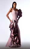 MNM Couture G1713 gown displaying the dramatic silhouette and eye-catching details. | Couture Shop LA