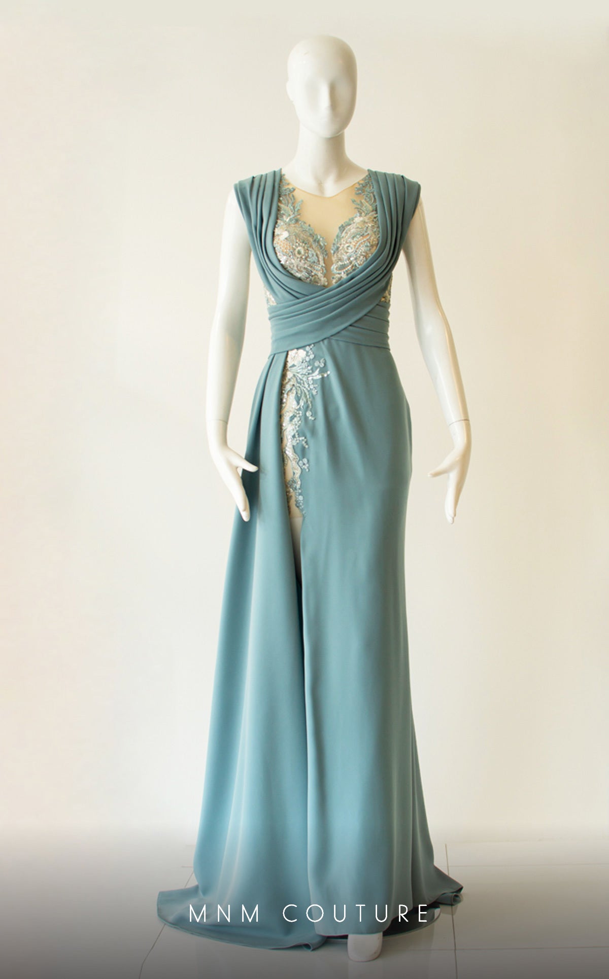 Buy MNM K3915 Seaf Mermaid Gown with Criss-Cross Details CoutureShopLA Buy MNM K3915 Seaf Mermaid Gown with Criss-Cross Details CoutureShopLA