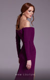 MNM Couture N0541 off-shoulder gown with corset and slit. | Couture Shop LA