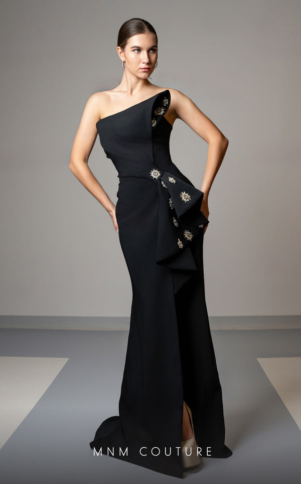 MNM Couture V02031 sleeveless mermaid gown with rhinestone embellishments. | Couture Shop LA