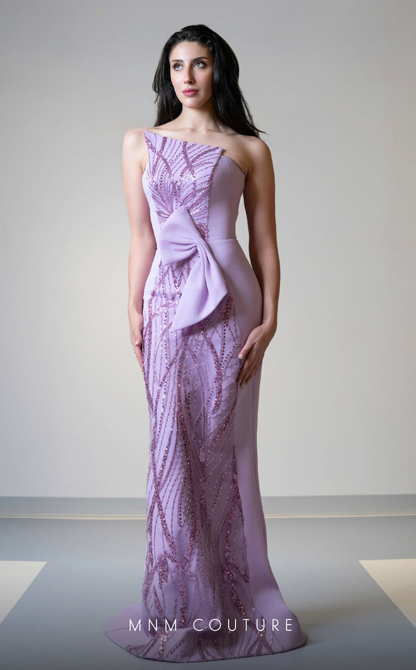 MNM Couture V07512 sleeveless embroidered column gown. | Couture Shop LA