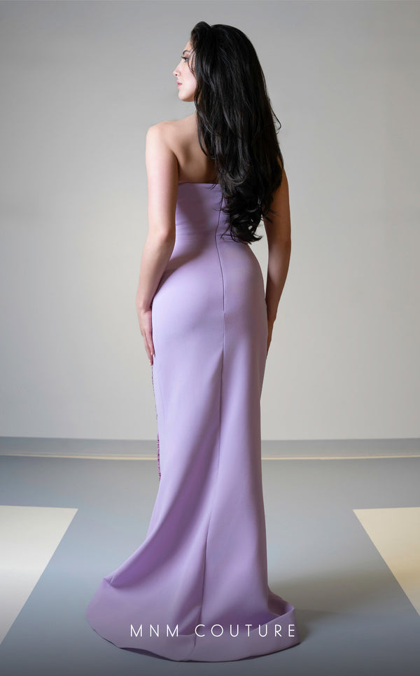 MNM Couture V07512 sleeveless embroidered column gown. | Couture Shop LA