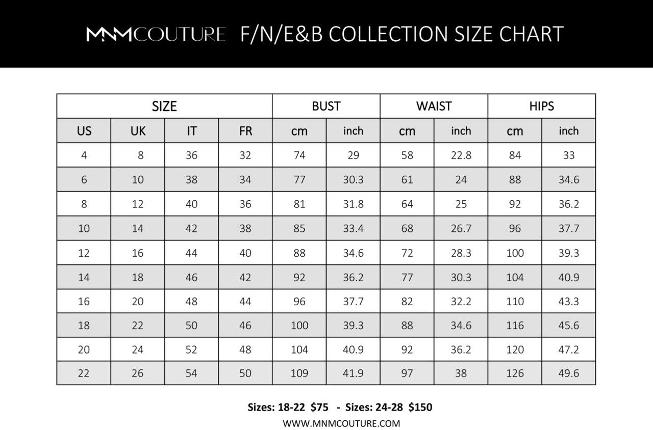 Fouad Size Chart