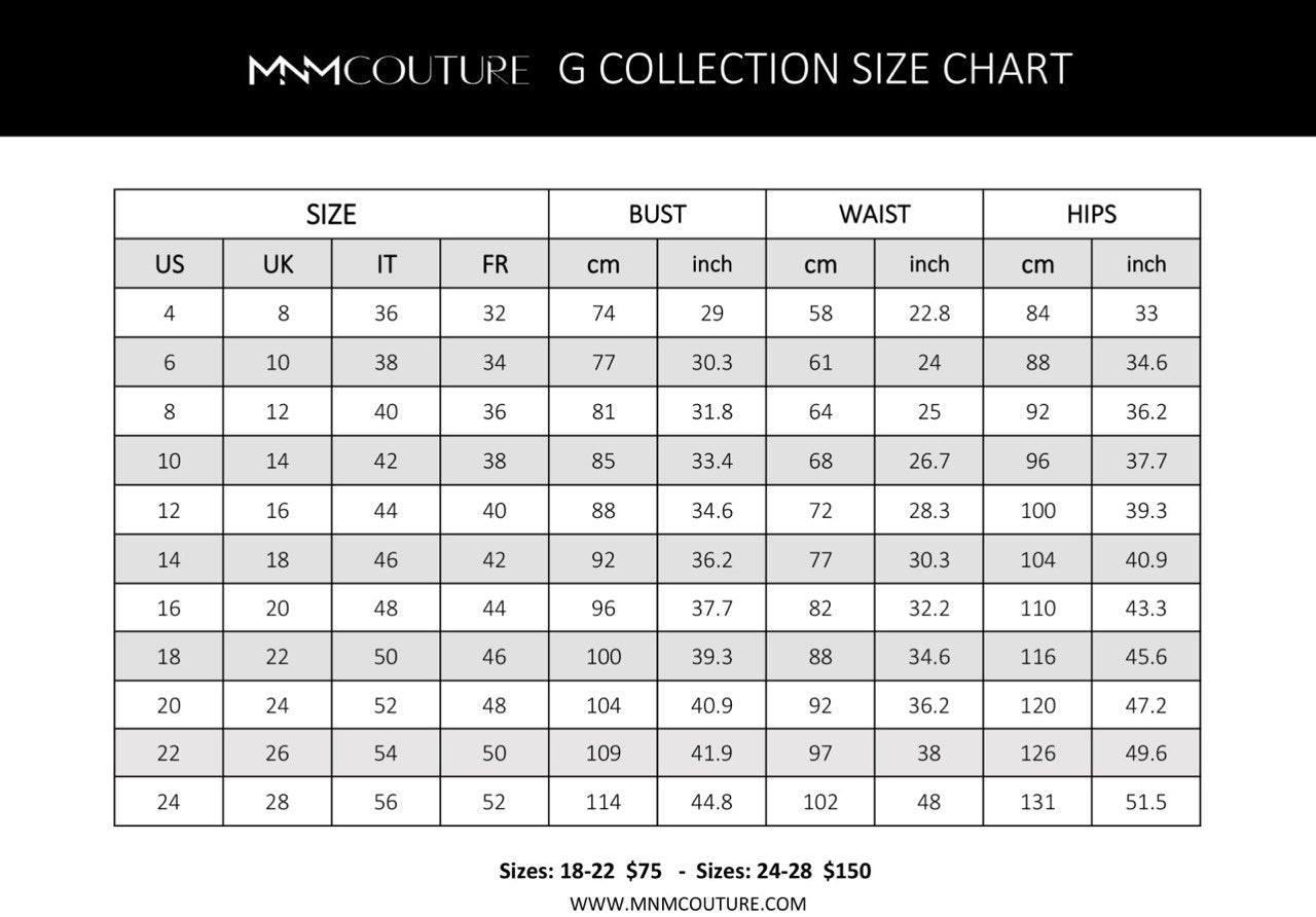 Gaby Size Chart