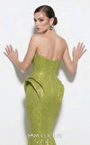 MNM Couture 2263B strapless sequin mermaid gown with sweetheart neckline, draped bust and hip detailing, and small train | Couture Shop LA.
