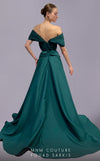 MNM Couture 2687: A Luxurious Off-Shoulder A-Line Gown with Pleated Details