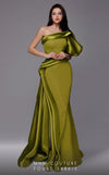 MNM Couture 2722 : Elegant Satin-Crepe One-Shoulder Gown for Modern Grace