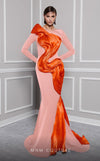 MNM Couture 2730A : Jewel Neck Crepe & Organza Mermaid Gown