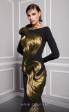 MNM Couture 2730 : A jewel neck gown with draped organza and mermaid cut. | Couture Shop LA
