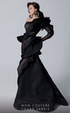 MNM Couture 2735 : One-Shoulder Evening Gown with Cascading Ruffle Side Skirt