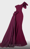 MNM Couture 2754 : Draped One-Shoulder Gown with Ruffle Drama