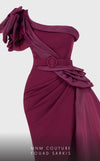 MNM Couture 2754 : Draped One-Shoulder Gown with Ruffle Drama