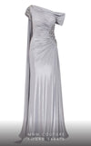 MNM Couture 2760 : Roman-Inspired Jersey Lameh Gown with Embellished Elegance