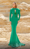 MNM Couture 2768 : Glamorous High-Neck Cut Mermaid Gown with Low-Back Detailing