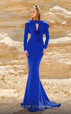 MNM Couture 2768 : Glamorous High-Neck Cut Mermaid Gown with Low-Back Detailing