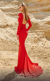 MNM Couture 2768 : Glamorous High-Neck Cut Mermaid Gown with Low-Back Detailing