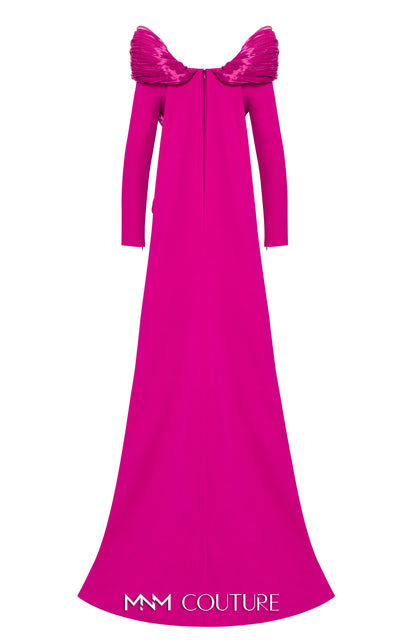 MNM Couture 2773: Sweetheart neckline evening dress crafted from sleek crepe with column design for formal events. | Couture Shop LA