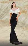 MNM Couture 2781: Long strapless evening dress with ruched detailing and an elegant extended train. | Couture Shop LA