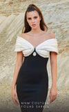 MNM Couture 2781 : Strapless Ruched Column Gown with Dramatic Train