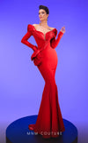 MNM Couture 2791: V-neck Crepe Mermaid Gown