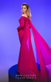 MNM Couture 2793: off-shouldered gown with shifon and draped bust. | Couture Shop LA