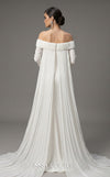 MNM Couture 2793: off-shouldered gown with shifon and draped bust. | Couture Shop LA