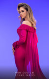 MNM Couture 2793: off-shouldered gown with shifon and draped bust. | Couture Shop LA