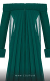 MNM Couture 2793: off-shouldered gown with shifon and draped bust. | Couture Shop LA
