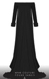 MNM Couture 2793: off-shouldered gown with shifon and draped bust. | Couture Shop LA