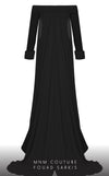 MNM Couture 2793: off-shouldered gown with shifon and draped bust. | Couture Shop LA
