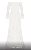 MNM Couture 2793: off-shouldered gown with shifon and draped bust. | Couture Shop LA