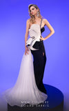 MNM Couture 2796: heart-shaped organza gown with Roman slit. | Couture Shop LA