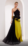 MNM Couture 2796: heart-shaped organza gown with Roman slit. | Couture Shop LA