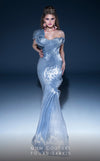 MNM Couture 2797: strapless organze gown with draped mermaid silhouette. | Couture Shop LA