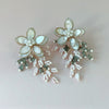 AUE1188 beaded flower pearl earrings with timeless charm | Couture Shop LA