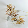 AUHBA588 gold flower and pearl hairband handcrafted for refined elegance| Couture Shop LA