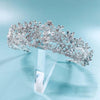 AUHBA702 handcrafted silver hairband with sparkling zircon stones for luxury styling| Couture Shop LA