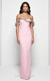 MNM Couture B1233 strapless crepe and sequin column gown with sweetheart neckline and 3D sequin rope embellishment with off-shoulder straps | Couture Shop LA.