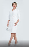 GLAM by MNM Couture DZ8263B 3/4 sleeve V-neck midi dress with timeless appeal. | Couture Shop LA