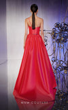 MNM Couture E0031: Strapless tafta gown, embroidered, flared silhouette, slit. Red carpet ready. | Couture Shop LA