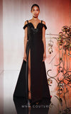MNM Couture E0032: Crepe gown, corset, pencil skirt, colored taffeta back. Red carpet ready. | Couture Shop LA