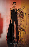 MNM Couture E0032: Crepe gown, corset, pencil skirt, colored taffeta back. Red carpet ready. | Couture Shop LA