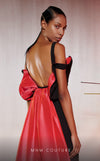 MNM Couture E0032: Crepe gown, corset, pencil skirt, colored taffeta back. Red carpet ready. | Couture Shop LA