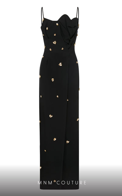 MNM Couture E0039 crepe dress with corset and pencil skirt. | Couture Shop LA