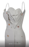 MNM Couture E0039 crepe dress with corset and pencil skirt. | Couture Shop LA