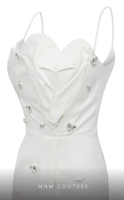 MNM Couture E0039 crepe dress with corset and pencil skirt. | Couture Shop LA