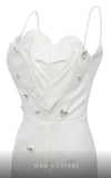 MNM Couture E0039 crepe dress with corset and pencil skirt. | Couture Shop LA